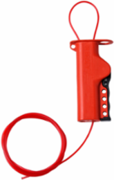 All-Purpose Cable Lockout Device with 8 ft Nylon Cable, 6 in Height, Red