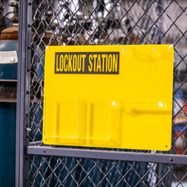 Wall-Mounted Lockout Padlock Board, Holds 5 Locks, 11.5 Inch H x 15.5 Inch W, Acrylic