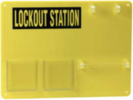 Wall-Mounted Lockout Padlock Board, Holds 5 Locks, 11.5 Inch H x 15.5 Inch W, Acrylic