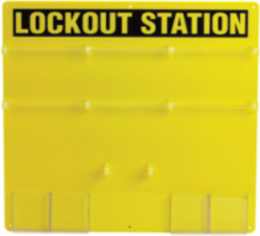 Wall-mounted Lockout Tagout Station - 36-Lock Capacity, 21-1/2 Inch x 23-1/2 Inch Acrylic