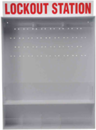 Extra-Large Open Style Lockout Station 25 Inch W x 30 Inch H, Wall Mounted, Polystyrene