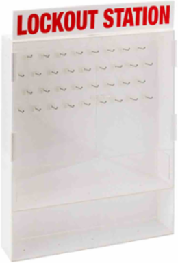 Extra-Large Enclosed Lockout Station, 30 Inch H x 25 Inch W x 5.25 Inch D, Polystyrene