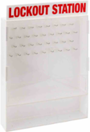 Extra-Large Enclosed Lockout Station, 30 Inch H x 25 Inch W x 5.25 Inch D, Polystyrene
