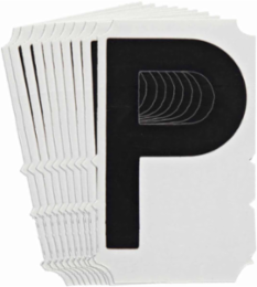 5100 Series Number and Letter Labels, Pack of 10 Labels, Black, P