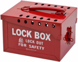 Portable Steel Group Lockout Box, 6 Inch H x 7.375 Inch W x 9.25 Inch D, 75 Padlocks