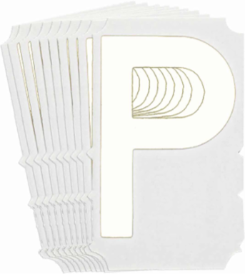 5130 Series Number and Letter Labels, Pack of 10 Labels, White, P