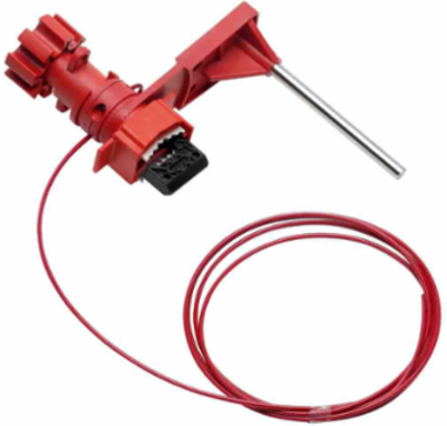 Universal Valve Lockout Device, 5.6 Inch Height, 2.44 m Length, Rugged Steel & Nylon Construction