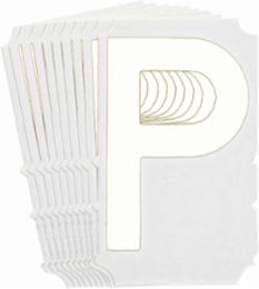 5170 Series Number and Letter Labels, Pack of 10 Labels, White, P
