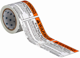 Arc Flash Safety Labels, 3.5 Inch H x 5 Inch W, Self-Sticking Polyester, Roll of 100