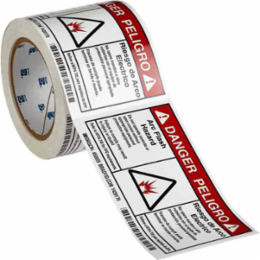 Arc Flash Label 3.5 Inch H x 6 Inch W, Self-Sticking, Bilingual, 100 Labels
