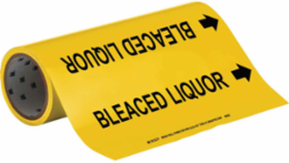 Bleached Liquor Pipe Marker, 30 ft H x 12 in W, Fits Pipes 2.5 in Thru 6 in Dia.