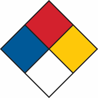 NFPA Compliant Label 2 Inch x 2 Inch, Permanent Adhesive, 500 Labels per Roll
