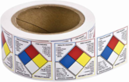Write-on NFPA Diamond Labels, 2" H x 2" W x 0.0038" D