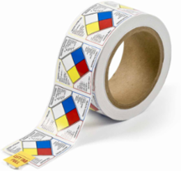 Write-on NFPA Diamond Labels, 2" H x 2" W x 0.004" D