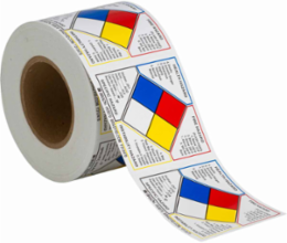 Write-on NFPA Diamond Labels, 4" H x 4" W x 0.004" D