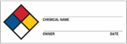 NFPA Label 1 Inch x 3 Inch Coated Paper with Permanent Adhesive, 720 Labels per Roll