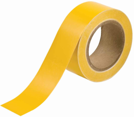 Solid Color Banding Tape for Pipe Marking - Roll Form, Pressure Sensitive Vinyl, Yellow, 2" x 30 Yd