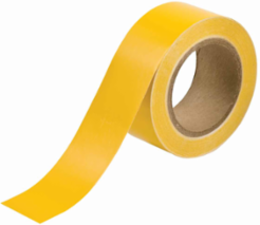 Solid Color Banding Tape for Pipe Marking - Roll Form, Pressure Sensitive Vinyl, Yellow, 2" x 30 Yd