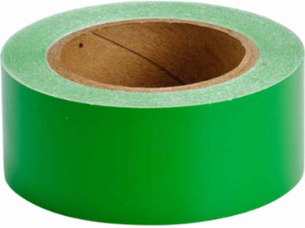 Solid Color Banding Tape for Pipe Marking - Roll Form, Pressure Sensitive Vinyl, Green, 2" x 30 Yd