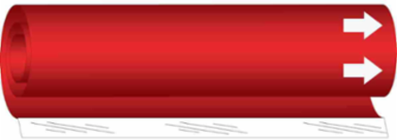 Blank Pipe Marker with Arrow, 9 Inch H x 8 Inch W, Fits Pipes 1-1/2 Inch to 2-3/8 Inch