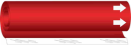 Blank Pipe Marker with Arrow, 9 Inch H x 8 Inch W, Fits Pipes 1-1/2 Inch to 2-3/8 Inch