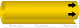 Blank Pipe Marker with Arrow, 9 Inch H x 8 Inch W, Fits Pipes 1.5 Inch to 2.375 Inch Dia.