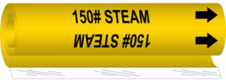 150# Steam Pipe Marker, 26 Inch H x 12 Inch W, Fits Pipes 2.5 Inch to 7.875 Inch Diameter