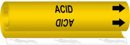ACID Pipe Marker, 26 Inch H x 12 Inch W, Fits Pipes 2.5 Inch to 7.875 Inch Diameter