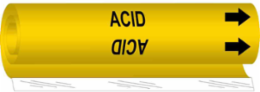 ACID Pipe Marker, 8 Inch x 5 Inch, Fits Pipes 0.5 Inch to 1.375 Inch, UV & Chemical Resistant