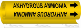 Anhydrous Ammonia Pipe Marker, 9 Inch H x 8 Inch W, Fits Pipes 1.5 Inch to 2.375 Inch Diameter