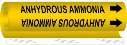 Anhydrous Ammonia Pipe Marker, 26 Inch H x 12 Inch W, Fits Pipes 2.5 Inch to 7.875 Inch Dia.