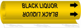 Black Liquor Pipe Marker, 26 Inch H x 12 Inch W, Fits Pipes 2.5 Inch to 7.875 Inch Diameter