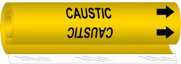 CAUSTIC Pipe Marker 5 Inch x 8 Inch, Fits Pipes 0.5 Inch to 1.375 Inch