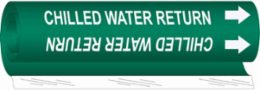 Chilled Water Return Pipe Marker, 9" H x 8" W, Fits Pipes 1.5" Dia. Thru 2.375" Dia.