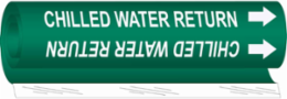 Chilled Water Return Pipe Marker, 8" H x 5" W, Fits Pipes 0.5" Dia. Thru 1.375" Dia.