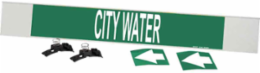 City Water Pipe Marker, 4" H x 24" W, Fits Pipes 8" Dia. or Larger