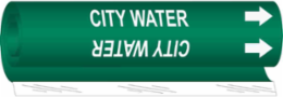 City Water Pipe Marker, 8" H x 5" W, Fits Pipes 0.5" Dia. Thru 1.375" Dia.