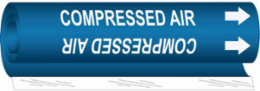COMPRESSED AIR Pipe Marker, 8" H x 5" W, Fits Pipes 0.5" Dia. Thru 1.375" Dia.