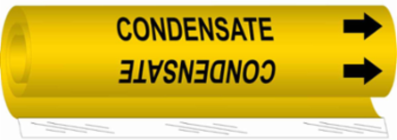 Condensate Pipe Marker, 8" H x 5" W, Fits Pipes 0.5" Dia. Thru 1.375" Dia.