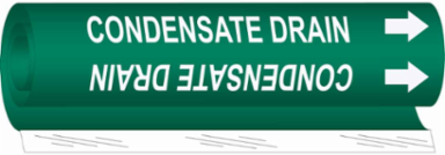 Condensate Drain Pipe Marker, 9" H x 8" W, Fits Pipes 1.5" Dia. Thru 2.375" Dia.