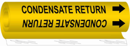 Condensate Return Pipe Marker, 26" H x 12" W, Fits Pipes 2.5" Dia. Thru 7.875" Dia.