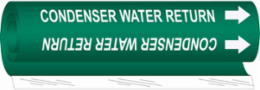 Condenser Water Return Pipe Marker, 8" H x 5" W, Fits Pipes 0.5" Dia. Thru 1.375" Dia.