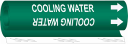 Cooling Water Pipe Marker, 8" H x 5" W, Fits Pipes 0.5" Dia. Thru 1.375" Dia.