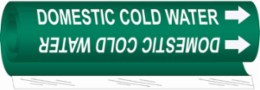 Domestic Cold Water Pipe Marker, 9" H x 8" W, Fits Pipes 1.5" Dia. Thru 2.375" Dia.