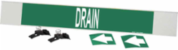 Drain Pipe Marker, 4" H x 24" W, Fits Pipes 8" Dia. or Larger