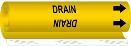 Drain Pipe Marker, 8" H x 5" W, Fits Pipes 0.5" Dia. Thru 1.375" Dia.