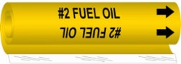 #2 Fuel Oil Pipe Marker, 26 Inch H x 12 Inch W, Fits Pipes 2.5 Inch to 7-7/8 Inch Dia.