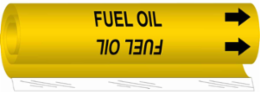 Fuel Oil Pipe Marker, 9" H x 8" W, Fits Pipes 1.5" Dia. Thru 2.375" Dia.