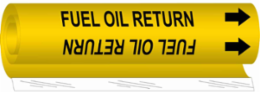 Fuel Oil Return Pipe Marker, 9" H x 8" W, Fits Pipes 1.5" Dia. Thru 2.375" Dia.