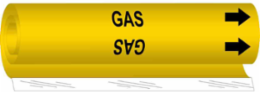 GAS Pipe Marker, 9" H x 8" W, Fits Pipes 1.5" Dia. Thru 2.375" Dia.